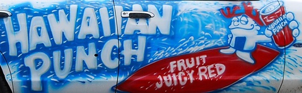 car wrap advertising hawaiian punch made a drink from passionflower fruit copyright L. Hickman